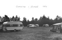 Langå Camping i 1973, står der.